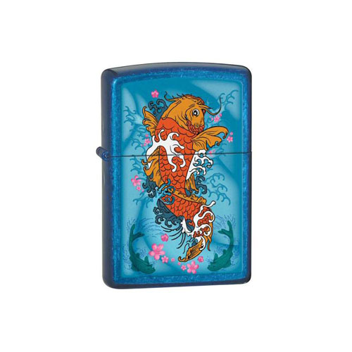 Zippo Koi Fish Cerulean Lighter