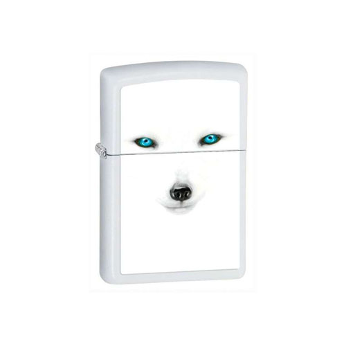 Zippo BS Artic Fox White Matte Lighter