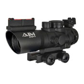 4x32 Tri Illuminated Scope W/Fiber Optic Sight 3/4 Circle Plx Reticle