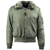 Alpha Mens B-15 Slim Fit Flight Jacket