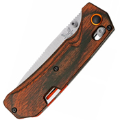 Benchmade Folding Knife Grizzly Creed with Stabilized Wood Handle