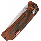 Benchmade Folding Knife Grizzly Creed with Stabilized Wood Handle