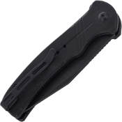 Explorer Cogent Flipper Folding Knife - Black Micarta Coarse Handle 