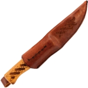 Norse Dragon Fixed Blade Knife featuring a hickory handle for a touch of Viking spirit.
