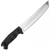 San Mai Warcraft XL Fixed Knife 12 Inch - Black Handle