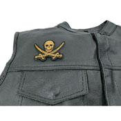 3x2.25 Inch Pirate Sword Skull Patch