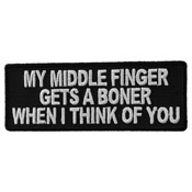 Funny Patch My Middle Finger Gets A Boner