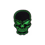 Black Green Skull Patch