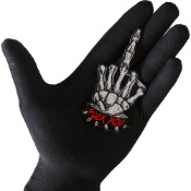 Skeleton Fuck You Middle Finger Patch 