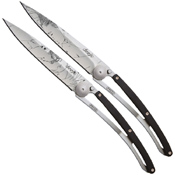 Mirror Finish Blade Kiss Folder Knife -  Duo Set