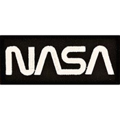 Eagle Emblem Space NASA Patch - Black & White