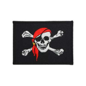 Patch-Pirate Flag Red Scf