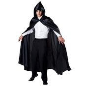 Black 75 Inch Hooded Cape