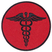 FOX OUTDOOR EMS ROUND PATCH - RED