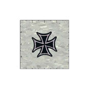 Maltese Cross Velveteen 2 Inches Black Patch