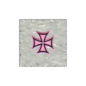 Maltese Cross Velveteen 2 Inches Pink Patch