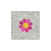 Flower Daisy 2 Inches Pink Bright And Yellow Patch