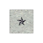 Star 3-D Silver And Black Patch