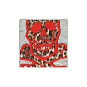 Skull Classic 6 Inches Leopard Plush Patch