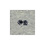 Dice Twill Black 1.75 Inches Patch