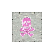 Skull Classic 2.75 Inches White On Purple Light Patch