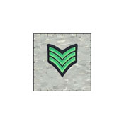 Fuzzy Dude Iron In Neon Green On Black Patch