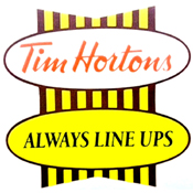 Tim Hortons Always Line Ups Sticker