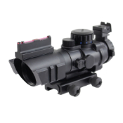 4x32 Prismatic Rifle Scope w/ Fiber Optic Sight