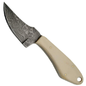 SzcoTrue Damascus Skinner Fixed Knife