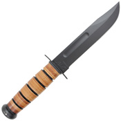 Ka-Bar Leather Handle Utility Knife w/ Sheath