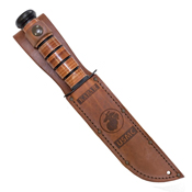 Ka-Bar Leather Handle Utility Knife w/ Sheath