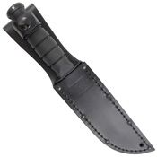 Short Black Kraton G Handle Clip Point Fixed Blade Knife