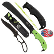 Pestilence Chopper Fixed Blade Knife - Toxic Green