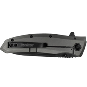 Grid Black-Oxide Coated Drop-Point Folding Blade Knife