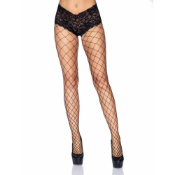 Diamond Net Design Pantyhose With Sexy Lace