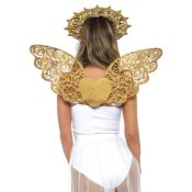 Attractive Golden Angel Wing & Halo Costume Kit