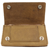 Pull Up Leather Chain Wallet