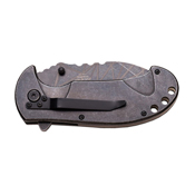 Dark Side Half Serrated Stonewash Blade Folding knife 