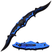 Dark Side Black Finished Blades Spring Knife