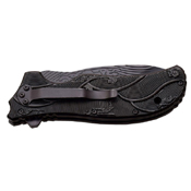 Dark Side Aluminum Handle Folding Knife with Dragon Art