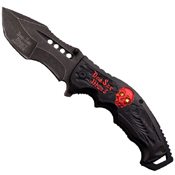 Dark Side Two Tone Aluminum Handle Folding Blade Knife