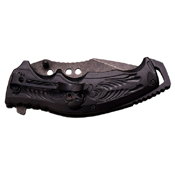 Dark Side Two Tone Aluminum Handle Folding Blade Knife