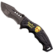 Dark Side Two Tone Aluminum Handle Folding Blade Knife