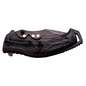 Dark Side Two Tone Aluminum Handle Folding Blade Knife