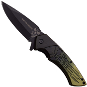 Dark Side Blades Grediant Dual Tone Handle Folding Knife