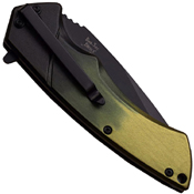 Dark Side Blades Grediant Dual Tone Handle Folding Knife