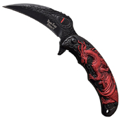 Dark Side Blades Dragon Art Aluminum Handle Folding Knife