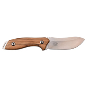 Elk Ridge Wood Handle Fixed Blade Knife w/ Leather Sheath