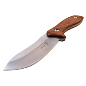 Elk Ridge Wood Handle Fixed Blade Knife w/ Leather Sheath