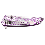 Femme Fatale CD Glare Aluminum Handle Folding Knife
